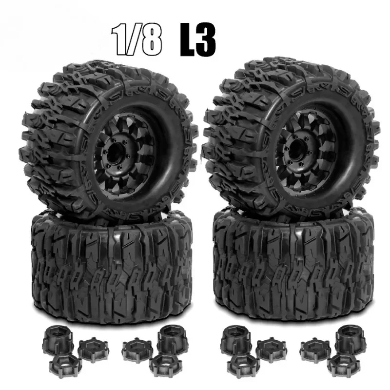 Rc Truck Monster - 4 SZT. Opony 1/8 z felgami