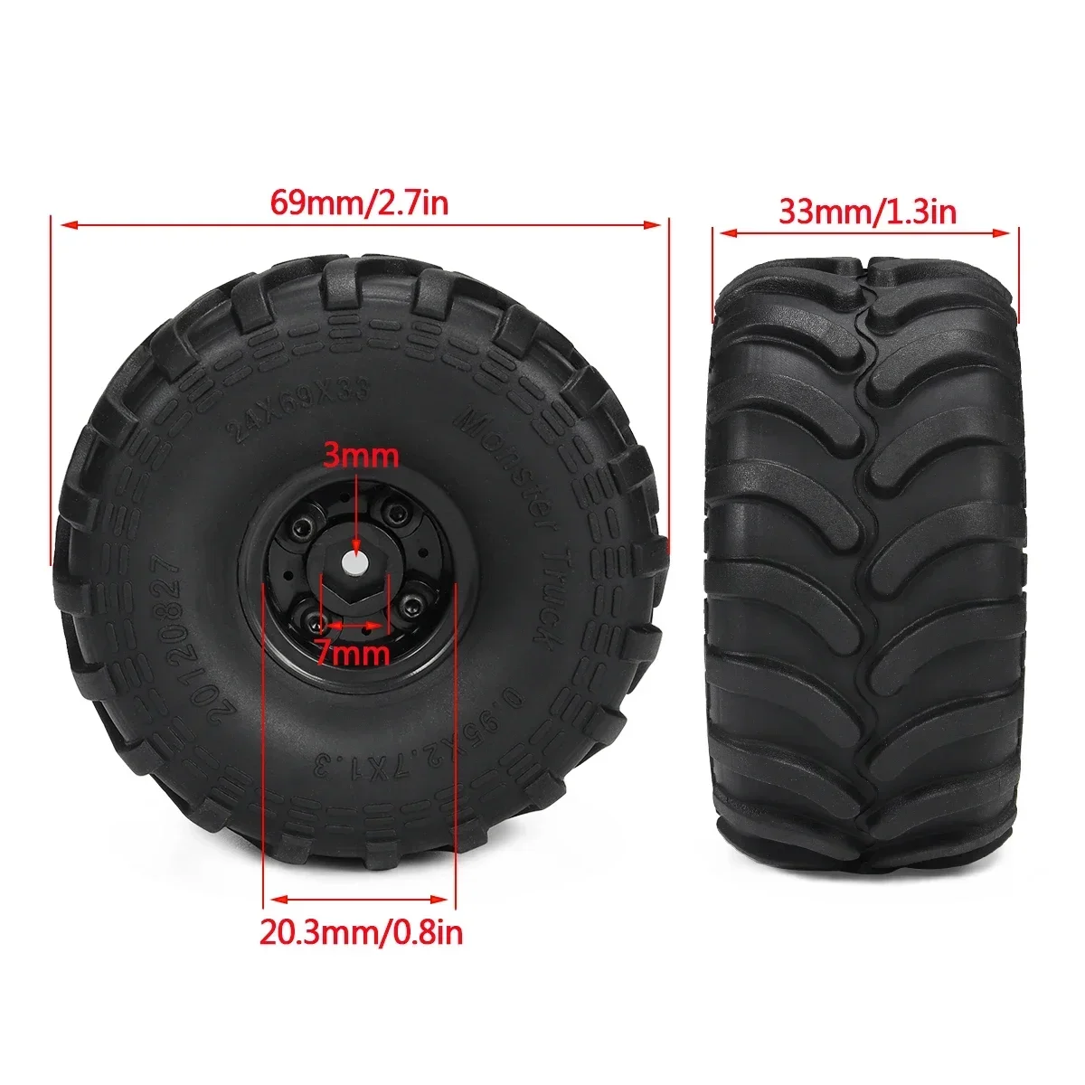 4 szt. Opon Monster Truck z fe – Rc Truck Monster recenzja i cena